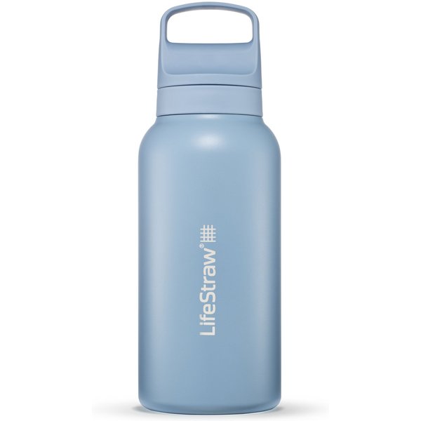 LifeStraw Go 2.0 Stainless Steel Water Filter Bottle, blue