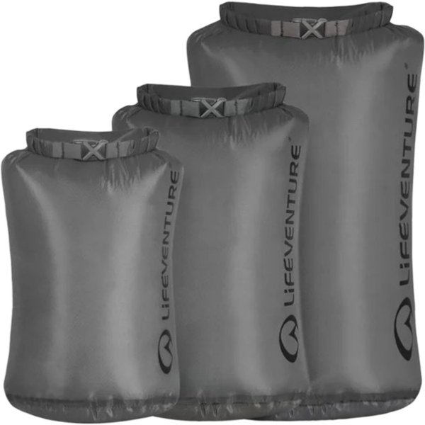 Lifeventure Ultralight Dry Bag Multipack, unisex, grey