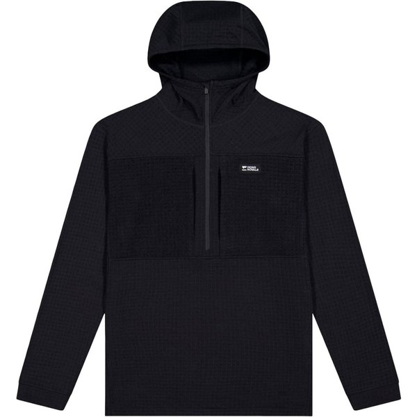 Mons Royale Offgrid Merino Fleece 1/2 Zip Long Sleeve, fleece pullover, men, black
