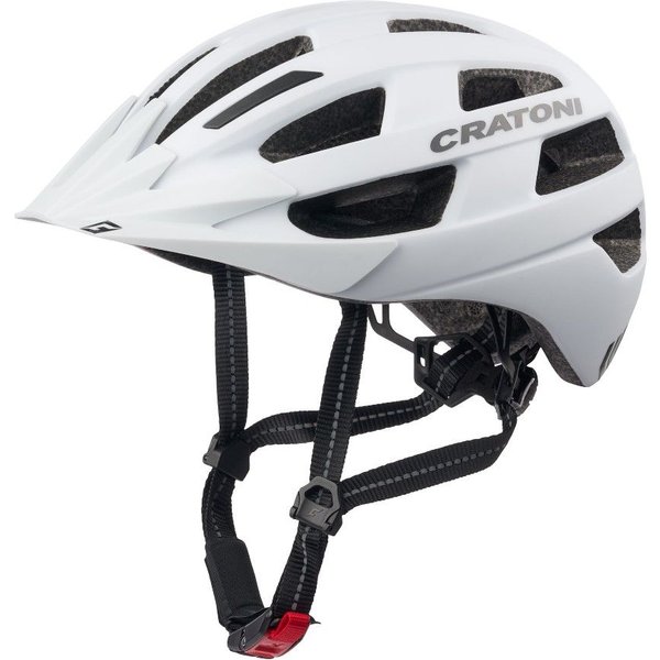 Cratoni Velo-X, casco da bicicletta, bianco opaco