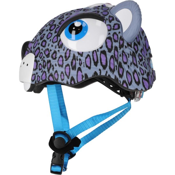 Crazy Safety Leopard, casco da bici, junior, viola
