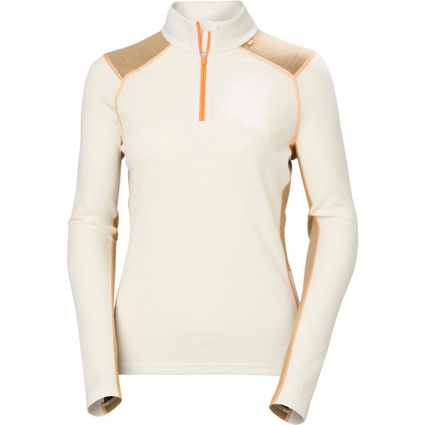 Helly Hansen Lifa Merino Peso medio 1/2 Zip, donna, bianco