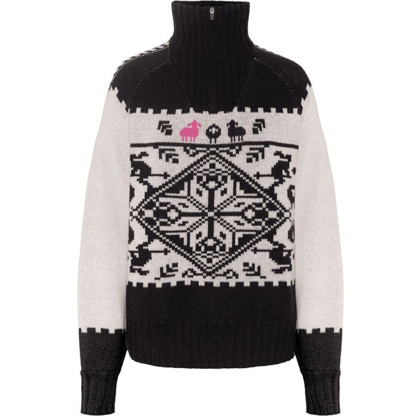 Kari Traa Saga Knit, maglia, donna, nero/bianco