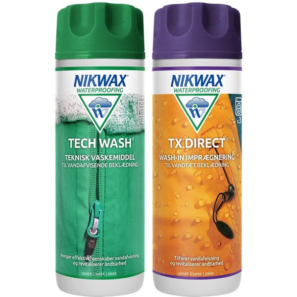 Nikwax Tech Wash + TX Direct Wash-In, 2x300ml