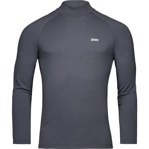 POC Layer Merino Mock Neck Jersey, maglia termica, uomo, grigio scuro