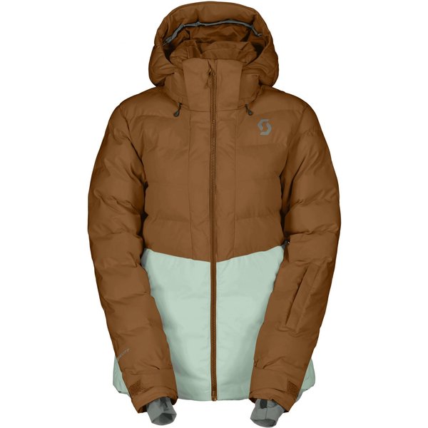 Scott Ultimate Warm, piumino in fibra da donna, marrone/verde chiaro