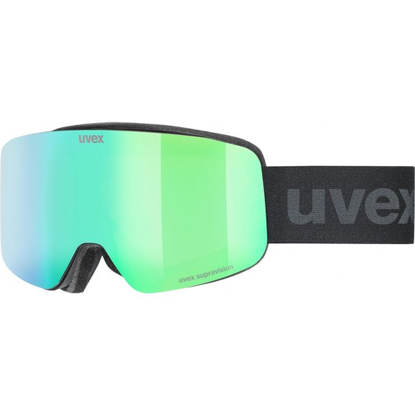 Uvex pwdr FM, maschera da sci, junior, nero/verde