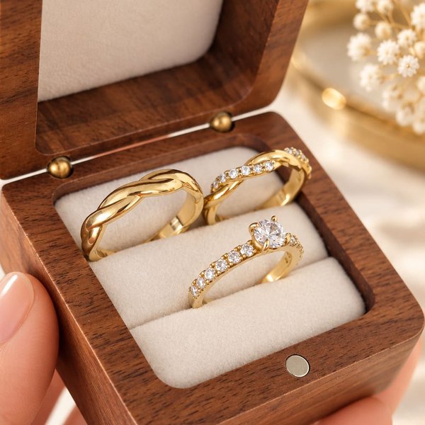 Conjunto Alianças de moeda antiga Mod Enrrolado 3mm + Anel laurel