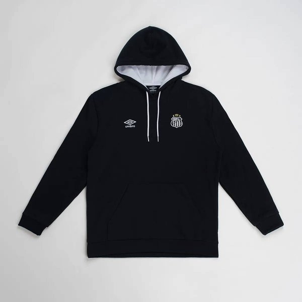 Blusão Umbro Santos Viagem 2026 Preto e Branco