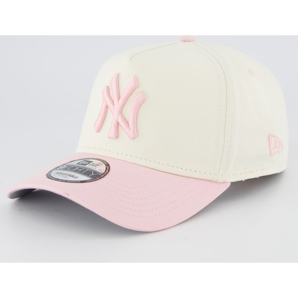 Boné New Era MLB New York Yankees 2Tone 940AF Off White e Rosa