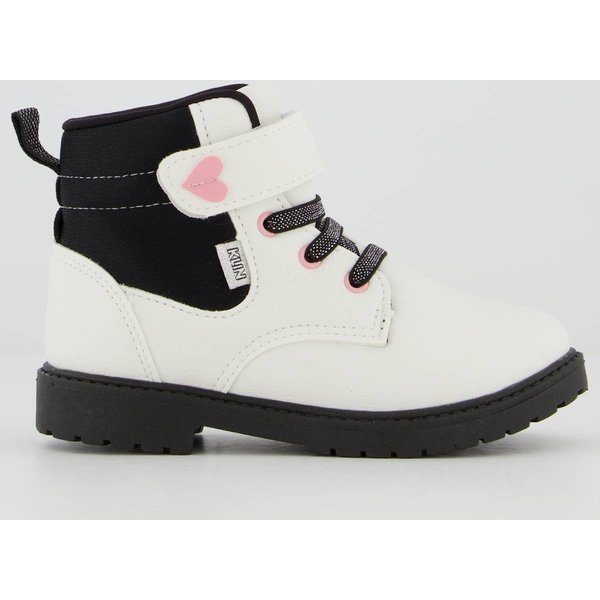 Bota Klin Rock Mini Preta e Branca