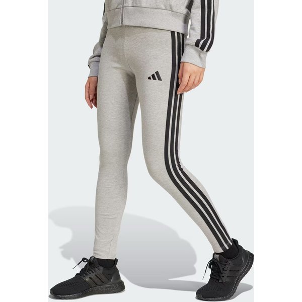 Calça Legging Adidas 3 Stripes Feminina Cinza