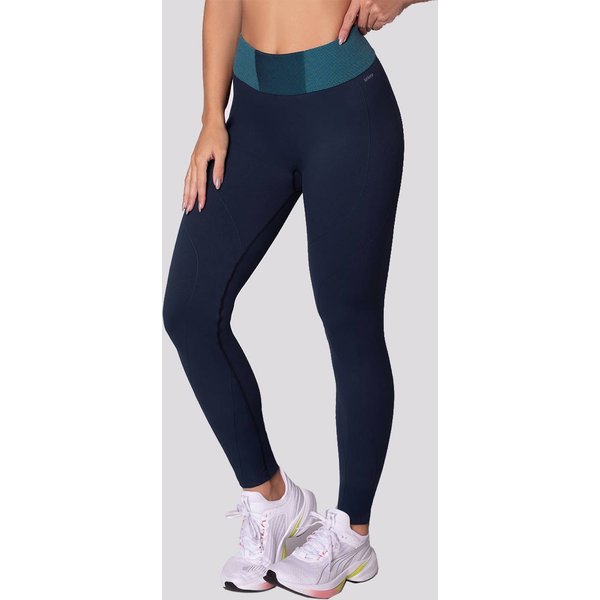 Calça Legging Selene Sem Costura Feminina Marinho