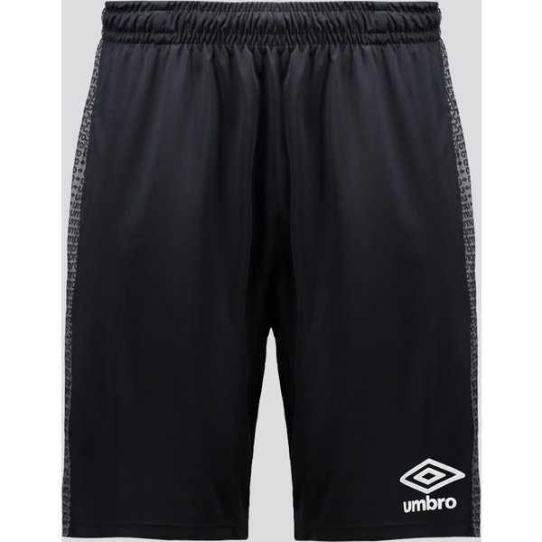 Calção Umbro Maximum Diamond Com Bolso Preto e Branco