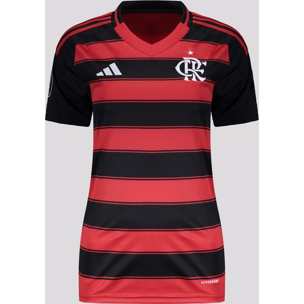 Camisa Adidas Flamengo I 2025 Feminina Patch Libertadores