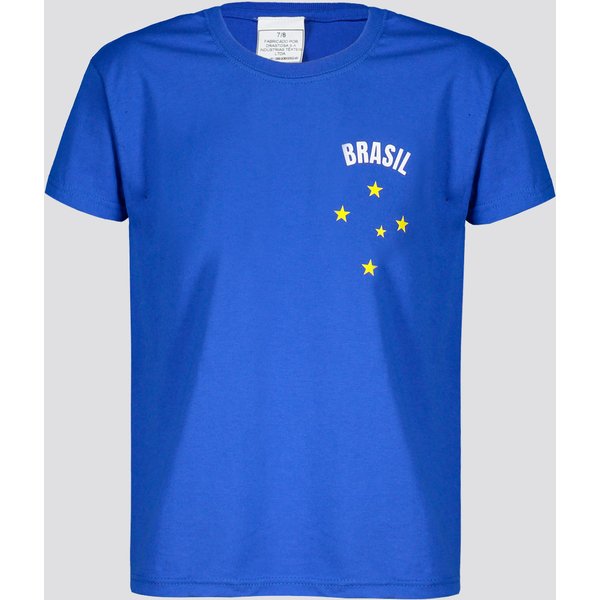 Camisa Brasil Clássica Infantil Azul