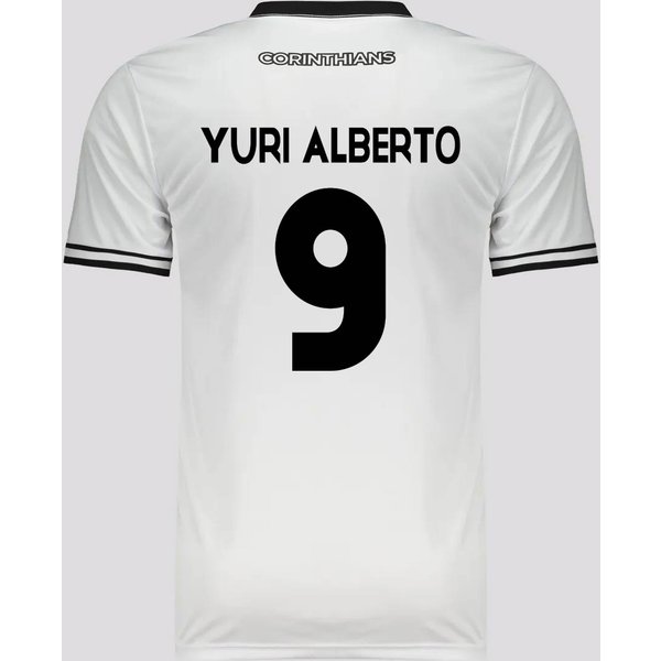 Camisa Corinthians Logo Branca 9 Yuri Alberto