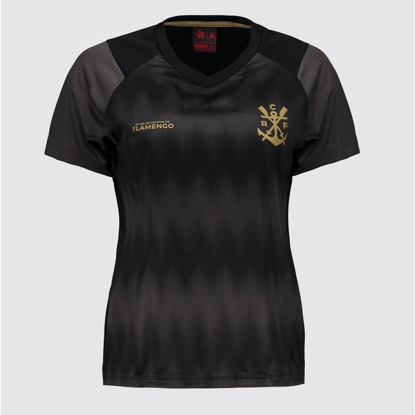 Camisa Flamengo Energia Feminina Preta e Cinza