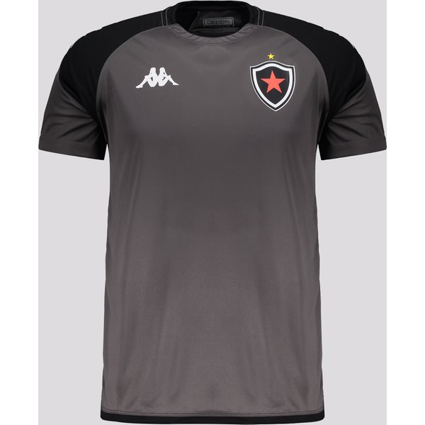 Camisa Kappa Botafogo PB Treino 2025 Comissão Cinza