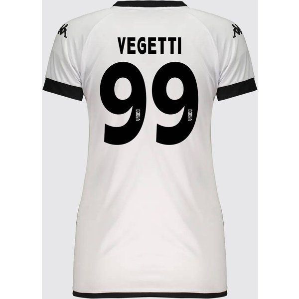 Camisa Kappa Vasco Supporter Graphik Feminina Branca e Preta 99 Vegetti