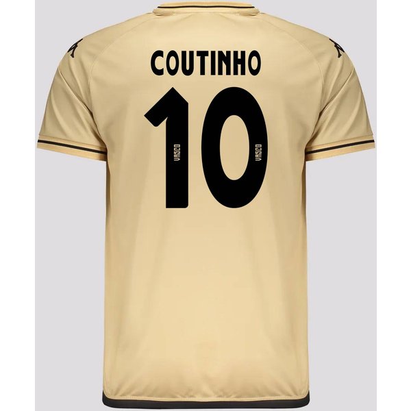 Camisa Kappa Vasco Supporter Shore Dourada 10 Coutinho