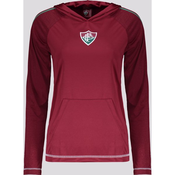 Camisa Manga Longa Fluminense Laçado Feminina Bordô
