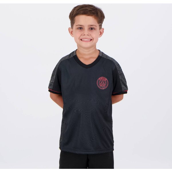 Camisa PSG Polygon Infantil Preta
