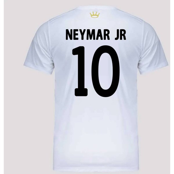Camisa Santos Logo 10 Neymar Juvenil Branca