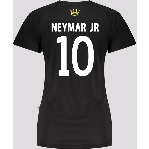 Camisa Santos Logo Feminina Preta 10 Neymar Jr