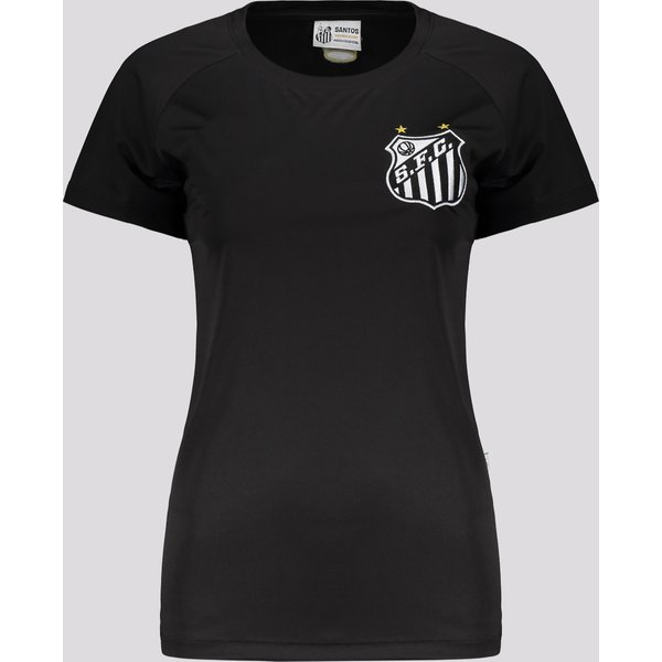 Camisa Santos Logo Feminina Preta