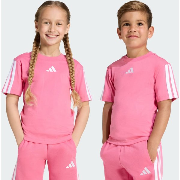 Camiseta Adidas 3 Stripes Infantil Pink