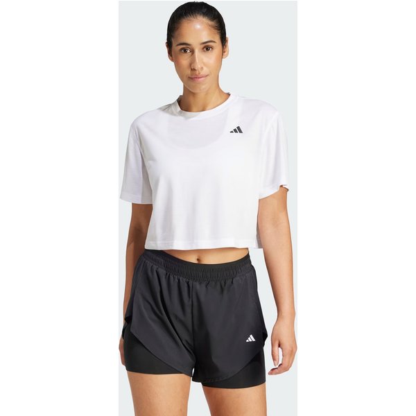 Camiseta Adidas Boxy Essentials Feminina Branca