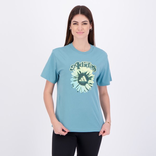 Camiseta Adidas Floral Feminina Verde