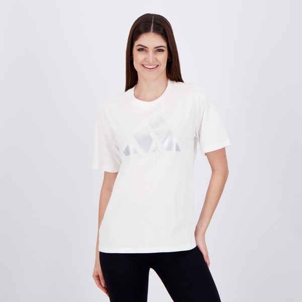 Camiseta Adidas Grafica Holliday Feminina Branca