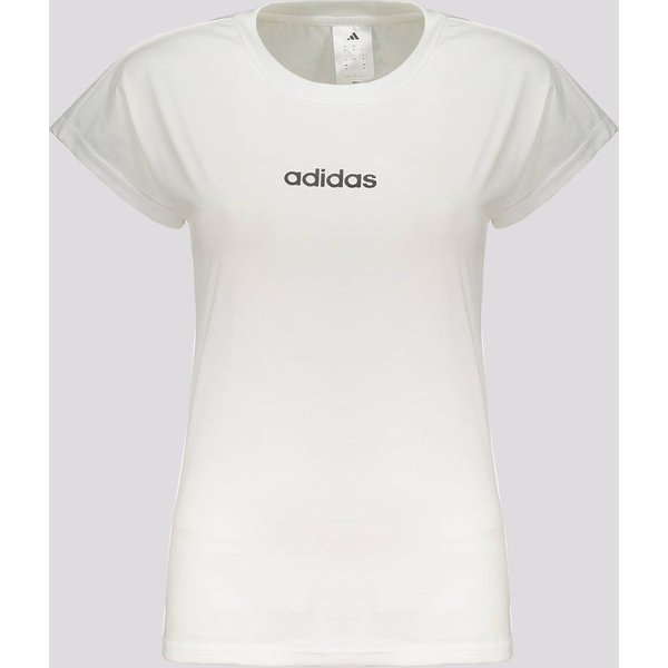 Camiseta Adidas Small Logo Linear Feminina Branca