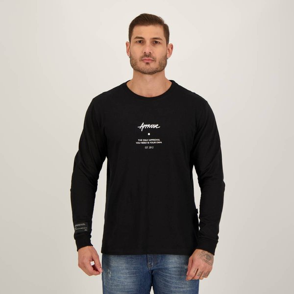 Camiseta Approve Manga Longa Yourself