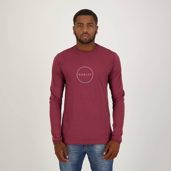 Camiseta Hurley Manga Longa Inside Bordô