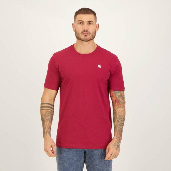 Camiseta New Era MLB New York Yankees Mini Logo Bordô