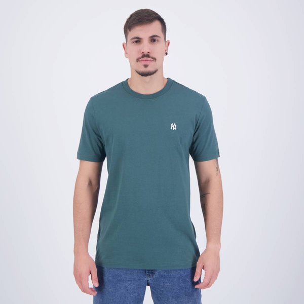 Camiseta New Era MLB New York Yankees Mini Logo Verde Escuro