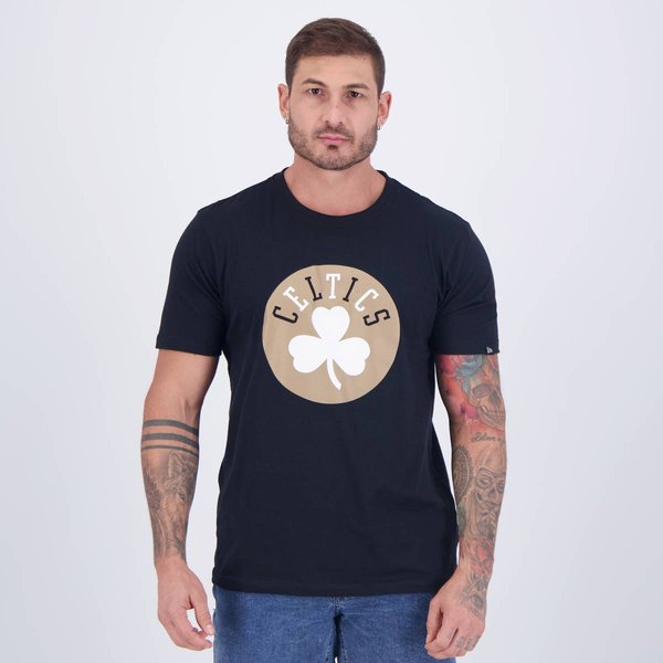 Camiseta New Era NBA Boston Celtics Core Logo Preta