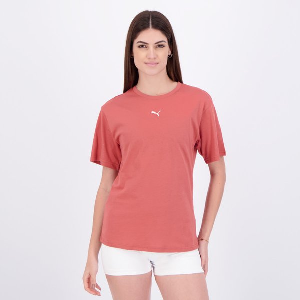 Camiseta Puma ESS Relaxed Feminina Vermelha