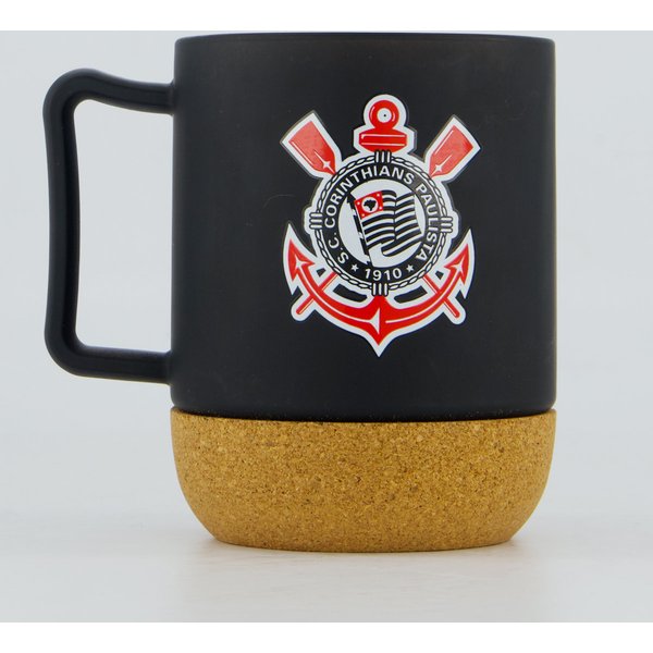 Caneca Corinthians Vidro Com Porta Copos Rolha