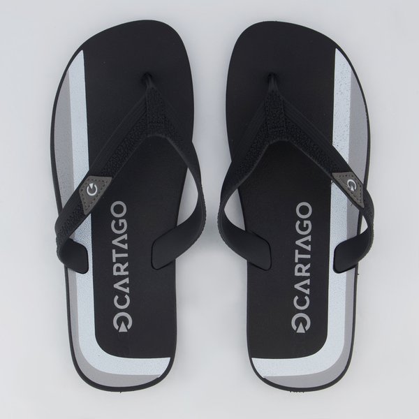 Chinelo Cartago Atlanta II Preto e Branco