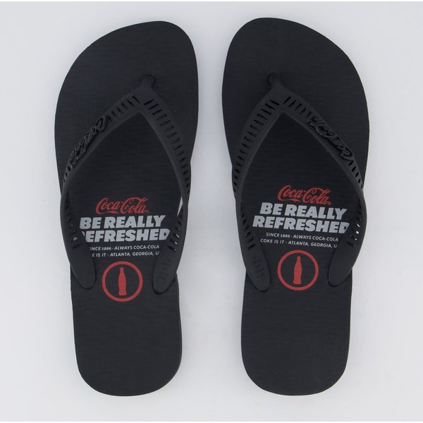 Chinelo Coca Cola Live Since 1886 Preto