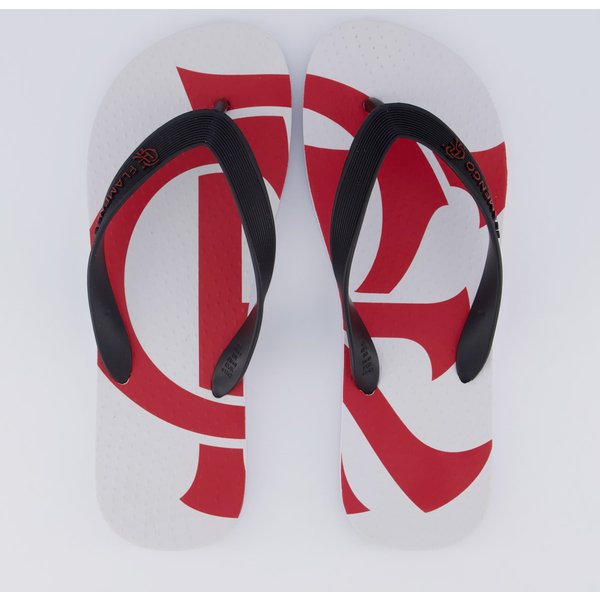 Chinelo Flamengo Basic 2 Branco e Preto