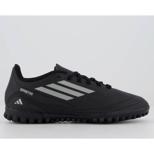 Chuteira Adidas Deportivo III TF Society Juvenil Preta e Cinza