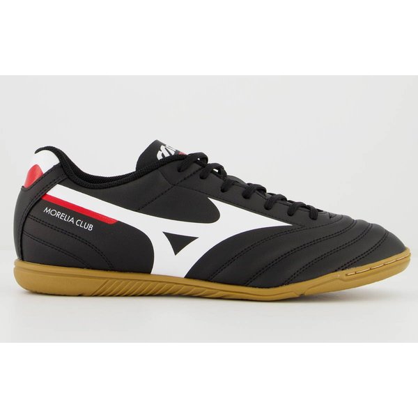 Chuteira Mizuno Morelia Club IN Futsal Preta e Branca