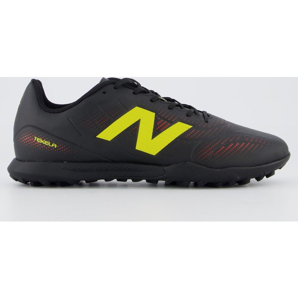 Chuteira New Balance Tekela TF Society Preta e Amarela