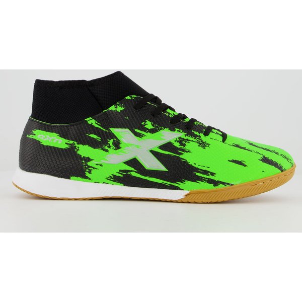 Chuteira Oxn Fusion Grip 3 Neo Futsal Preta e Verd