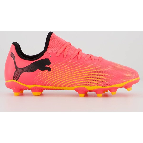 Chuteira Puma Future 7 Play FG/AG Campo Juvenil Rosa